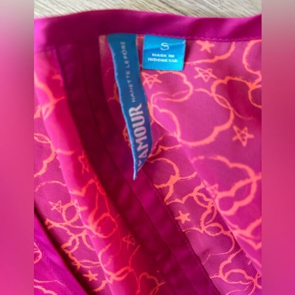 L’ Amour Nanette Lepore Poncho Top Whimsical Clouds Stars Size S - Picture 3 of 5